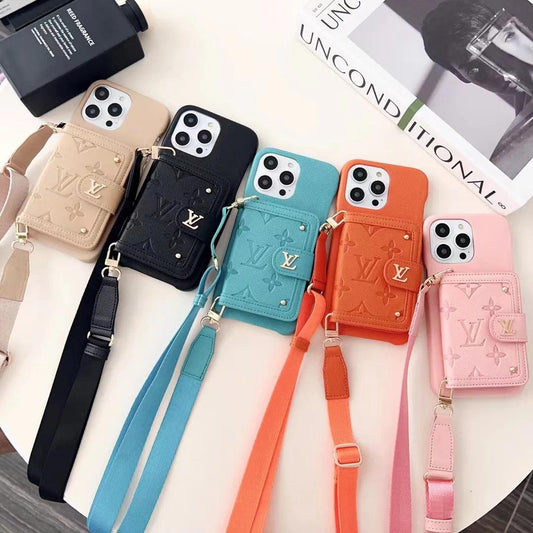 LV Phone Case With a Strap Card On Back