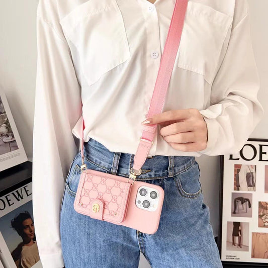 LV Phone Case With a Strap Card On Back